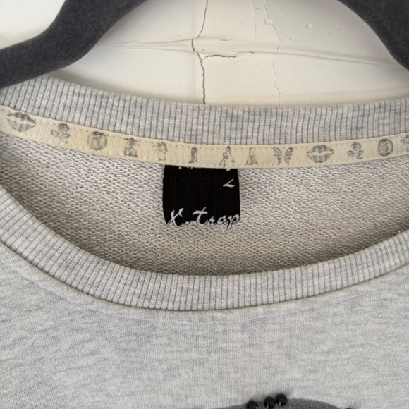 Dom Rebel x X-Trap Iconic Teddy Bear Print Crew Neck Sweater | Size Large - Picture 4 of 5